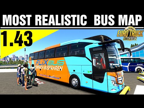 MOST REALISTIC BUS MAP -  GAMEPLAY - ETS 2 / 1.43