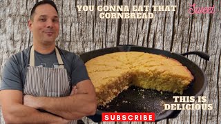 Cornbread recipe oven baked in a Cast Iron Skillet step-by-step process