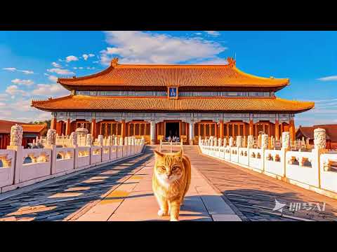 The "gold brick" floor of the Forbidden City and The "cat security guard" of the Forbidden City