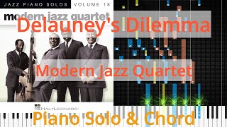 🎹Delauney&#39;s Dilemma, Solo &amp; Chord, Modern Jazz Quartet, Synthesia Piano