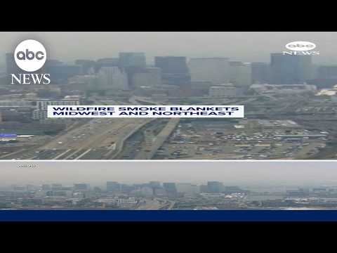 Wildfire smoke blankets midwest and northeast