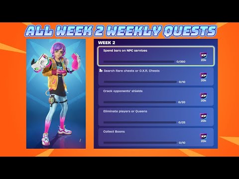 Complete Week 2 Weekly Quests - ALL Stages! #fortnite Chapter 6 Season 4