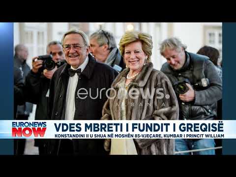 Vdes mbreti i fundit i Greqisë, Kostandini II u shua në moshën 85-vjeçare, kumbar i princit William