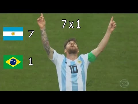 Argentina 7 x 1 Brazil - Goals- Parody - Semifinais Copa América 2019