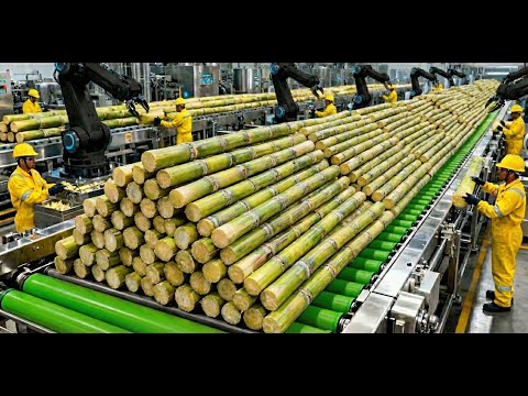 Inside the Cane Sugar Factory – How Sugar Is Made Step-by-Step (Full Process)