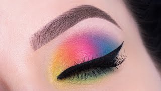 Step-by-Step Rainbow Eye Makeup Tutorial