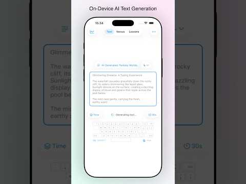 On-device AI text generation now in ClickClack. Fast, private, offline typing practice — instantly. thumbnail