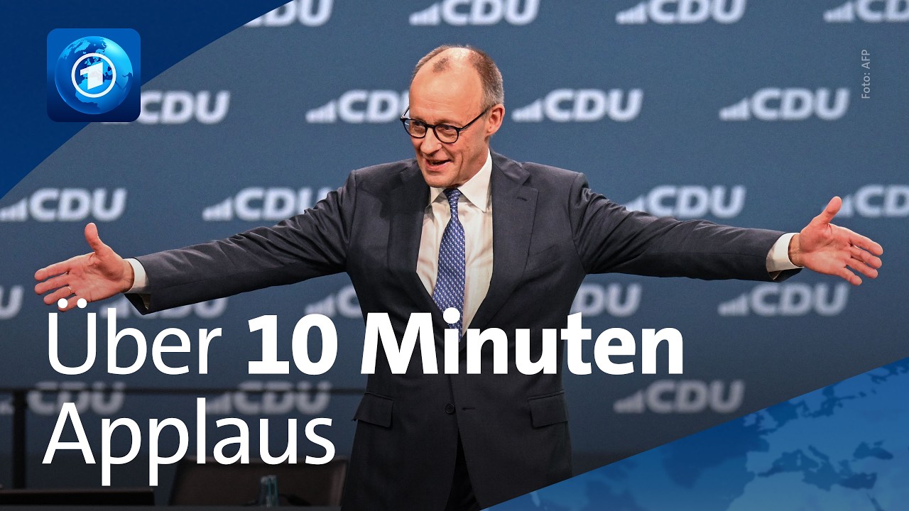 Standing Ovations nach Rede von Bundeskanzler Merz auf dem Parteitag der CDU