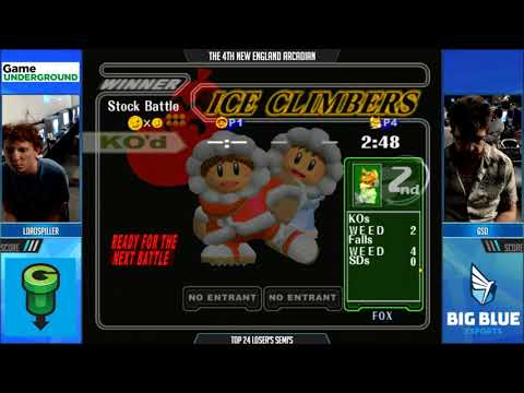NE Melee Arcadian 4 - Loadspiller (Ice Climbers) vs. GSO (Fox) - SSBM LSF