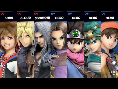 Super Smash Bros. Ultimate - Team Kingdom Hearts vs Team Dragon Quest