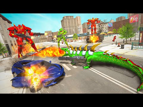 Crocodile Robot Transform Game 2023 | Robot Game Trailer | Robot Car Jet War Robots Battles