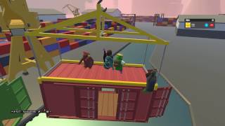Gang Beasts Chaos! trains! and loud microphones!