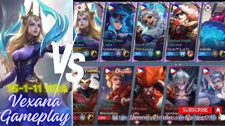 VEXANA Best Play Ever🔥XP Lane🔥Vexana Gameplay 2024🔥16-1-11 KDA🔥MVP+LEGENDARY🔥Vexana Best Build 2024
