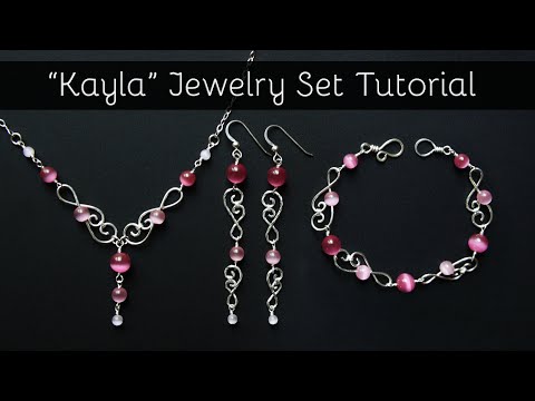 Easy Wire Wrapped Jewelry Set Tutorial | "Kayla" Earrings, Necklace, and Bracelet