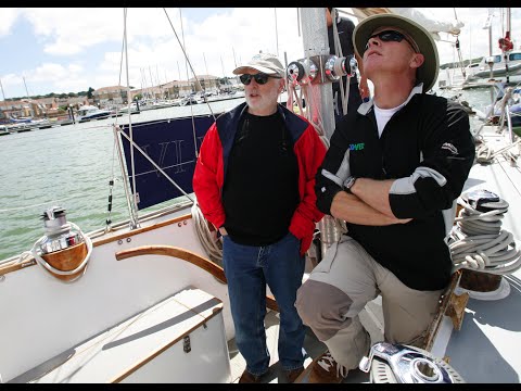 Two legends meet: Mike Golding and Gipsy Moth IV