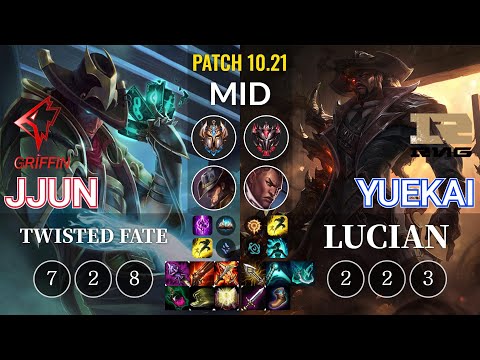 GRF jjun Twisted Fate vs RNG yuekai Lucian Mid - KR Patch 10.21