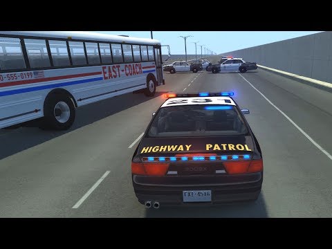 Police Chase/Roadblock Crashes - BeamNG Drive (Un-Edited)