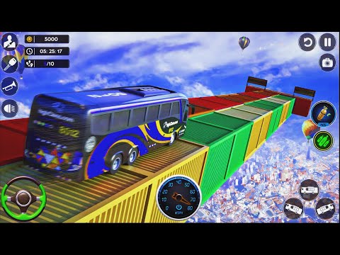 Impossible Stunt Bus Game 2024 - Impossible Tracks Driving 3D - Android Gameplay