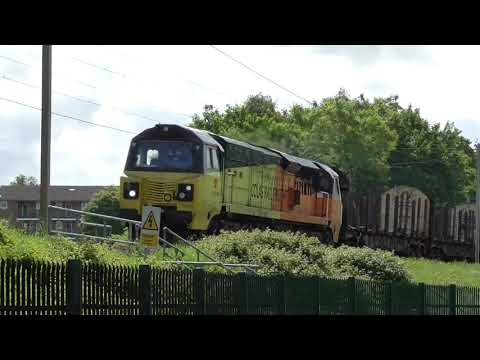 70811 6c37 Chirk - Carlisle Yard Empty logs, 31st May 2022