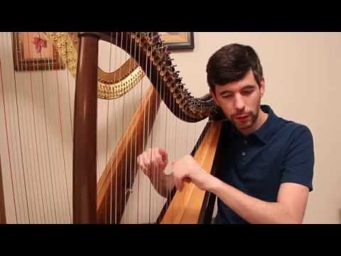 Learning "En Roulant" on the lever harp  - Harp Tuesday ep. 92