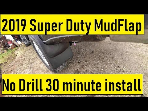 2017 - 2019 Super Duty Mudflap Install Weathertech No Drill