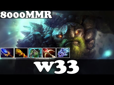 Dota 2 - w33 8000 MMR Plays Tiny vol 5 - Ranked Match Gameplay