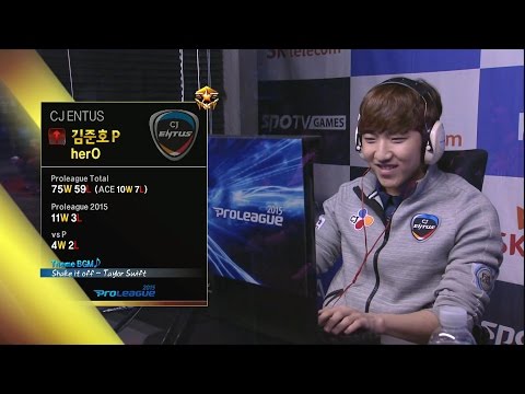 [SPL2015] sOs(Jin Air) vs herO(CJ) Set1 Overgrowth -EsportsTV, Starcraft 2