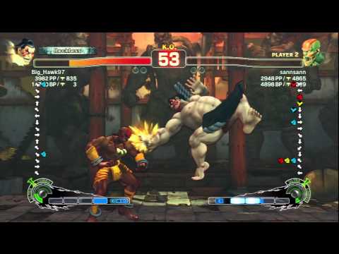 Big_Hawk97 (E.Honda) Vs sannsann (Dhalsim) SSF4 AE Ranked Matches - PSN