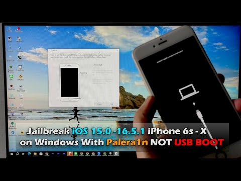 Jailbreak iOS 15.0 -16.5.1 iPhone 6s - iPhone X on Windows With Palera1n NOT USB BOOT