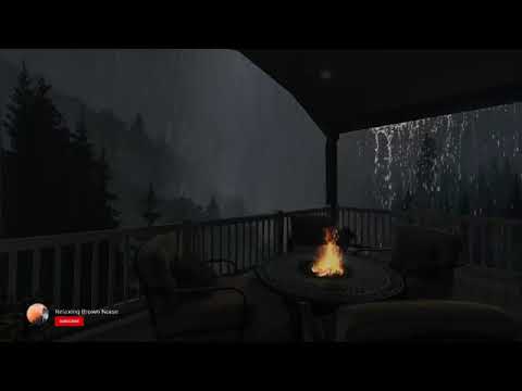 More Calm When Immersing in Balcony Ambience with Heavy Rain Rain Covers my Mind 1.