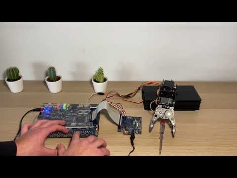 FPGA cricuit for a mechanical arm - demo video