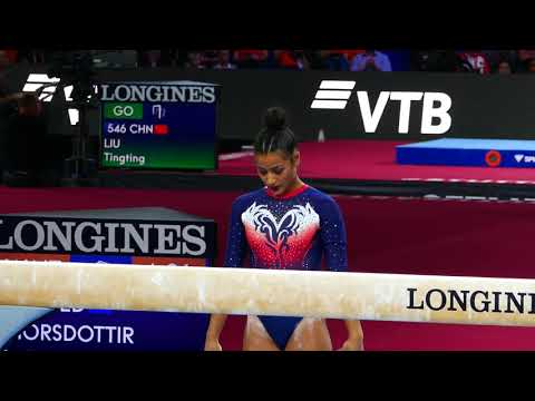 Marine Boyer - poutre - finale équipe Stuttgart