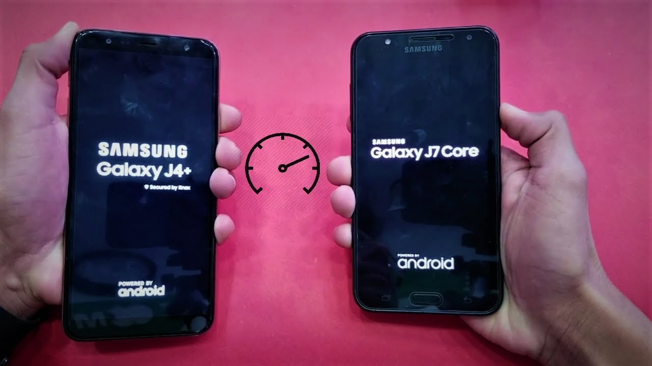 Samsung Galaxy J4 Plus vs Samsung Galaxy J7 Core (2017) - Speed Test - (HD)
