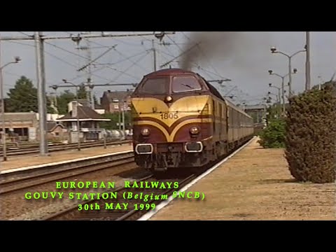 European Railways in the 1990s Gouvy Station (Belgium SNCB) on 30th May 1999