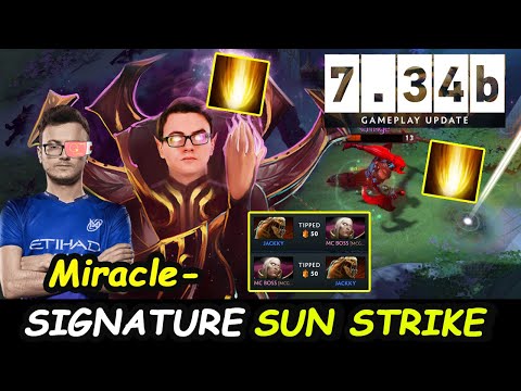 MIRACLE 7.34 SIGNATURE INVOKER SUNSTRIKE 🔥🔥🔥 vs Jackky 13K MMR Carry Dota 2