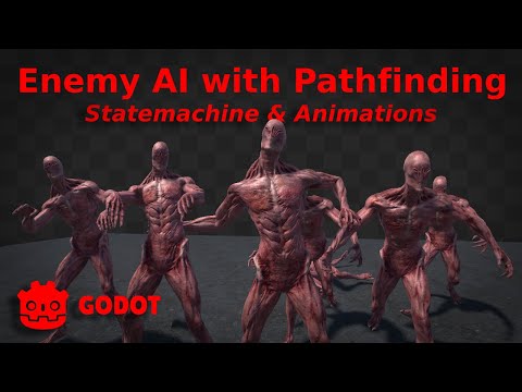 How to Make 3D Enemy AI in Godot 4 - Pathfinding, Attacking & Animations (State Machine Tutorial)