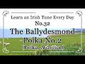 032 The Ballydesmond Polka No 2 Polka, A dorian (Polka, A dorian) Learn an Irish Tune Every Day.