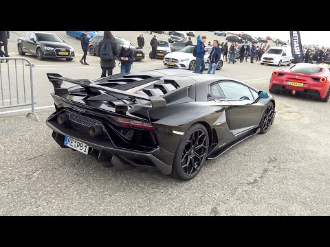 Lamborghini Aventador SVJ with Armytrix Exhaust - LOUD Revs, Flames & Accelerations !
