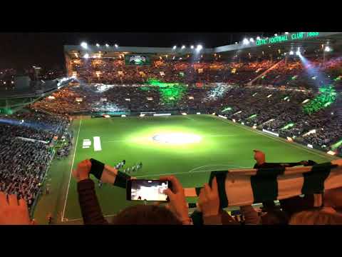 Celtic Vs Valencia 14/2/19 Pre-Match Light Show (4K)