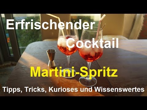 Erfrischender spritziger Sommer Cocktail - Martini Spritz zubereiten Rezept Anleitung