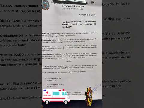 AMBULÂNCIA DESAPARECE MISTERIOSAMENTE EM JUQUITIBA A CIDADE QUE NÃO DEU CERTO