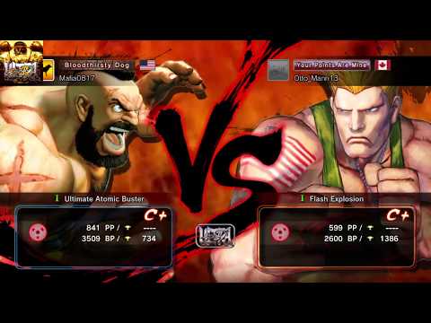 Ultra Street Fighter IV PS4 Online Ranked Match - Zangief (Mafia0817) vs. Guile (Otto_Mann13).