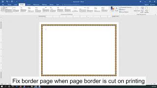 Fix MSWORD Page Border is Cut in printing