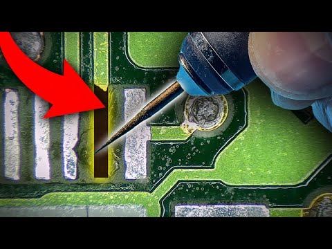 Fixing a Broken Solder Pad with a Grinding Pen