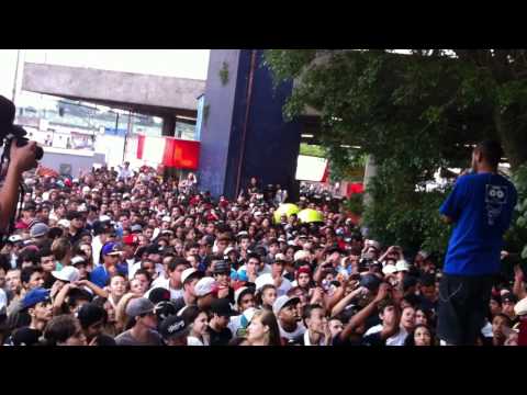 Emicida no Arte nos Terminais EMTU, Jabaquara, SP