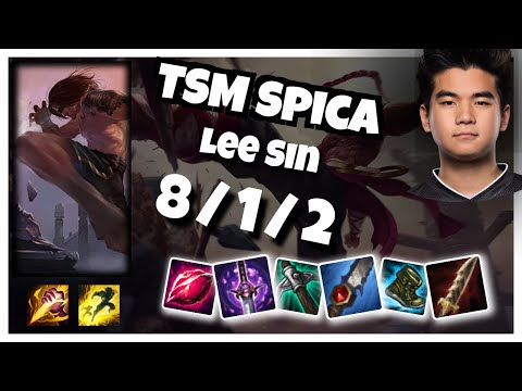 TSM Spica Lee Sin JUNGLE (8/1/2) vs Lillia Gameplay Replay - Patch 10.22