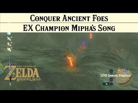 Breath of the Wild | EX Champion Mipha's Song [DLC 2] Walkthrough [Trial 2 Conquer The Ancient Foes]