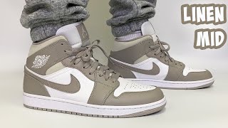 Jordan 1 Mid “Linen”: On Feet / Sizing / Review