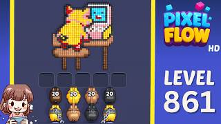 Pixel Flow Level 861 Solution Walkthrough