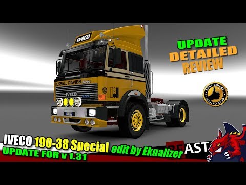ETS2 (1.31) | UPDATE truck mod "IVECO 190-38 Special" edit by Ekualizer (patch 1.31) - review